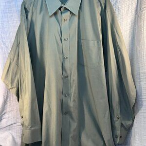PIERRE CARDEN Mens 2XL~Long Sleeve Oxford Button Down Shirt - Sage Green